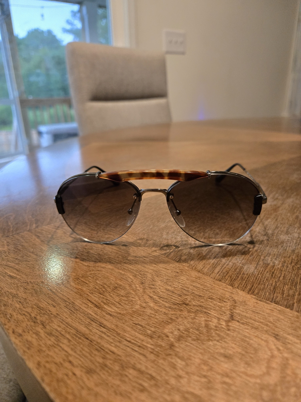 Genuine Prada Metal Plaque Evolution Havana Sunglasses